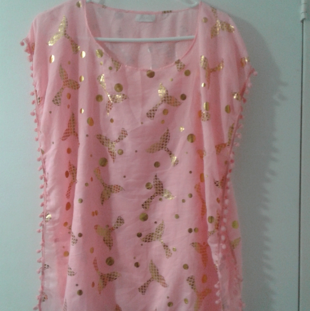 Pink Malu beach cover-up